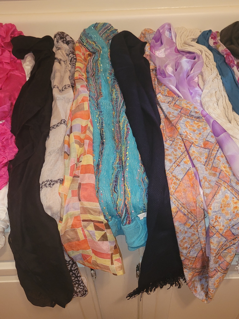 Assorted Women's Scarves - Turquoise Highlight